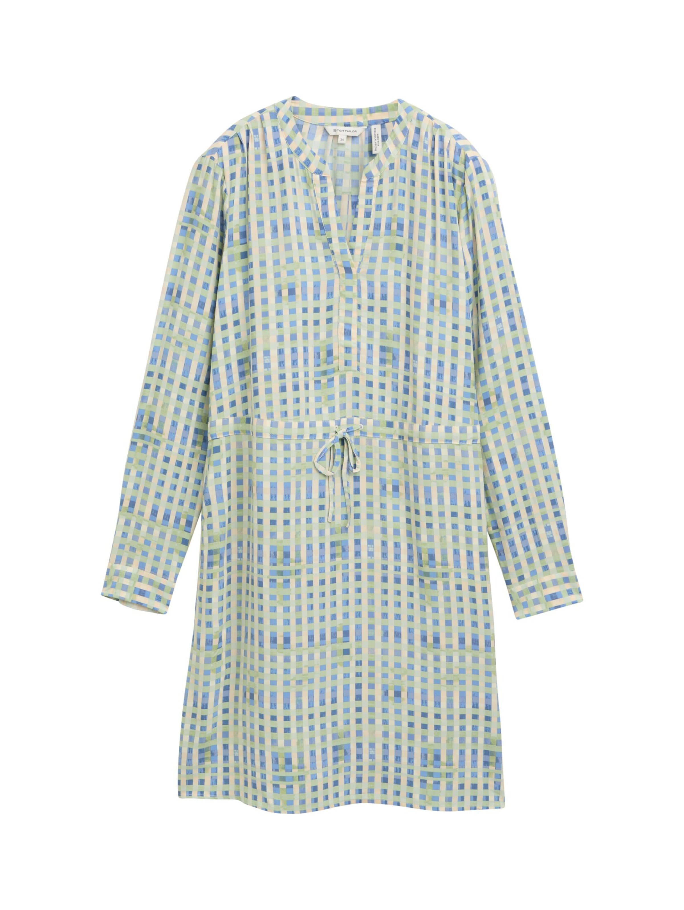 TOM TAILOR Shirt dress in Green: front
