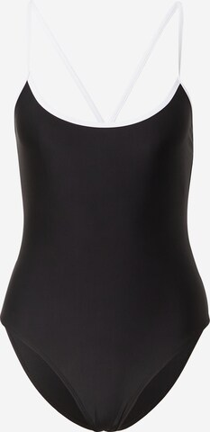 Urban Classics T-shirt Swimsuit in Black: front