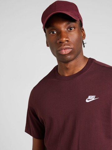 Nike Sportswear Средняя посадка Футболка 'CLUB' в Красный