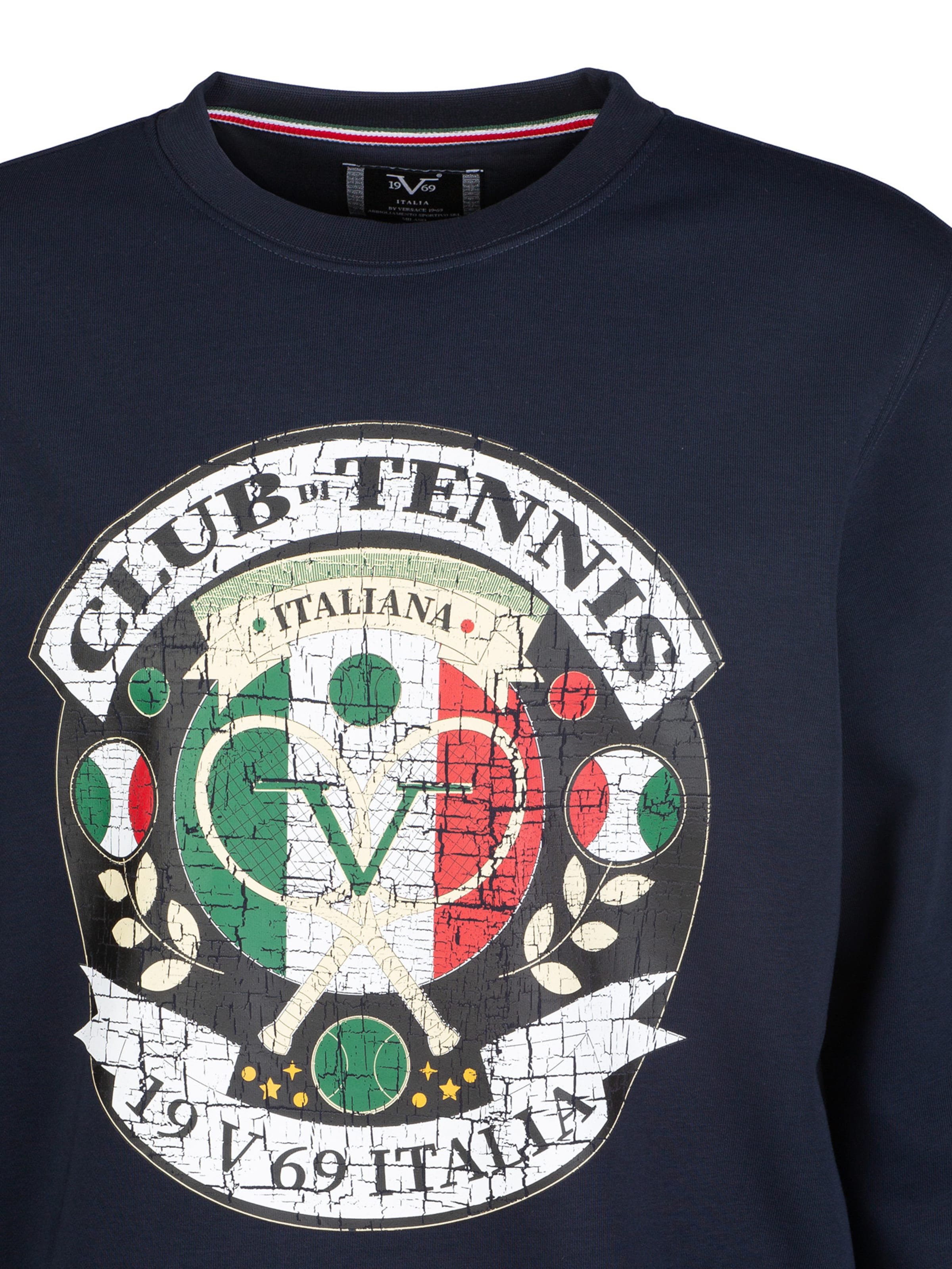 19V69 ITALIA Sweatshirt 'Nico Tennis' in Blue