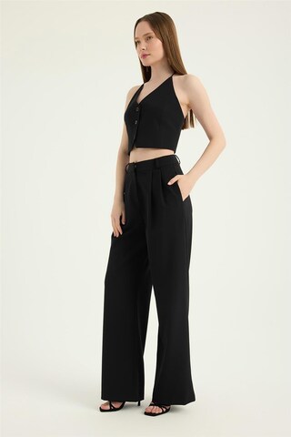 HOME STORE Wide Leg Hose in Schwarz