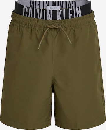 Shorts de bain Calvin Klein Swimwear en vert : devant
