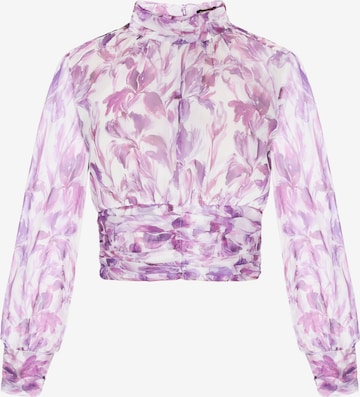 faina - Blusa em roxo: frente