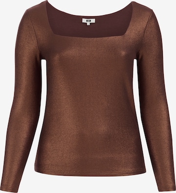 WE Fashion Paita värissä ruskea: etupuoli