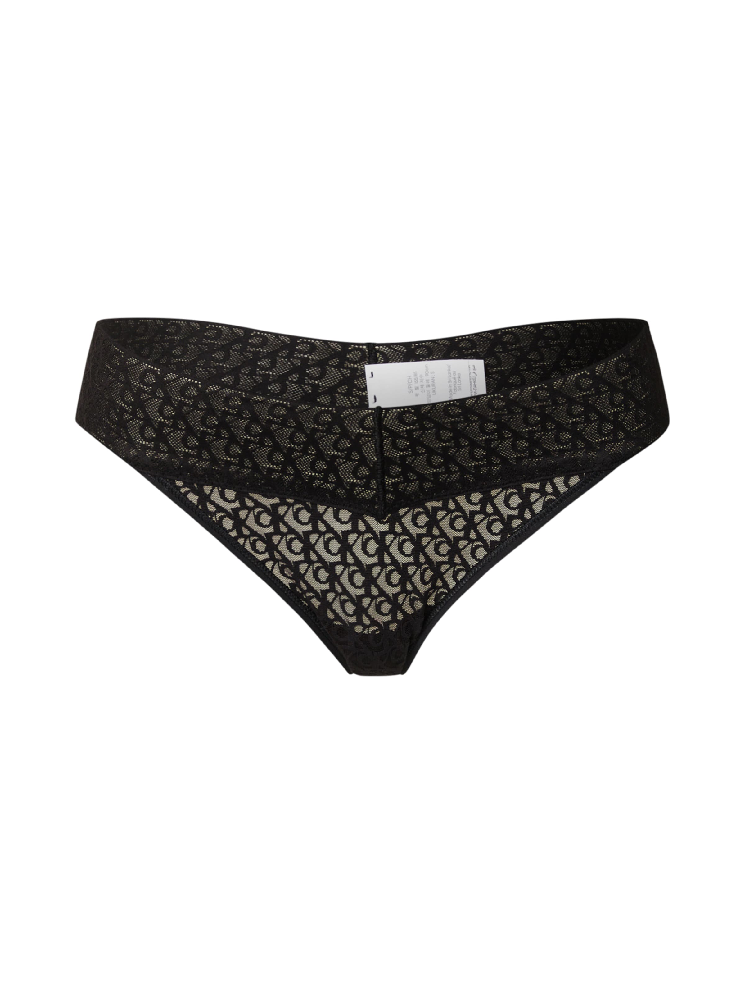 Calvin Klein Underwear String in Black: front
