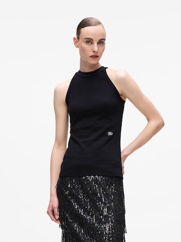 Haut Karl Lagerfeld en noir : devant