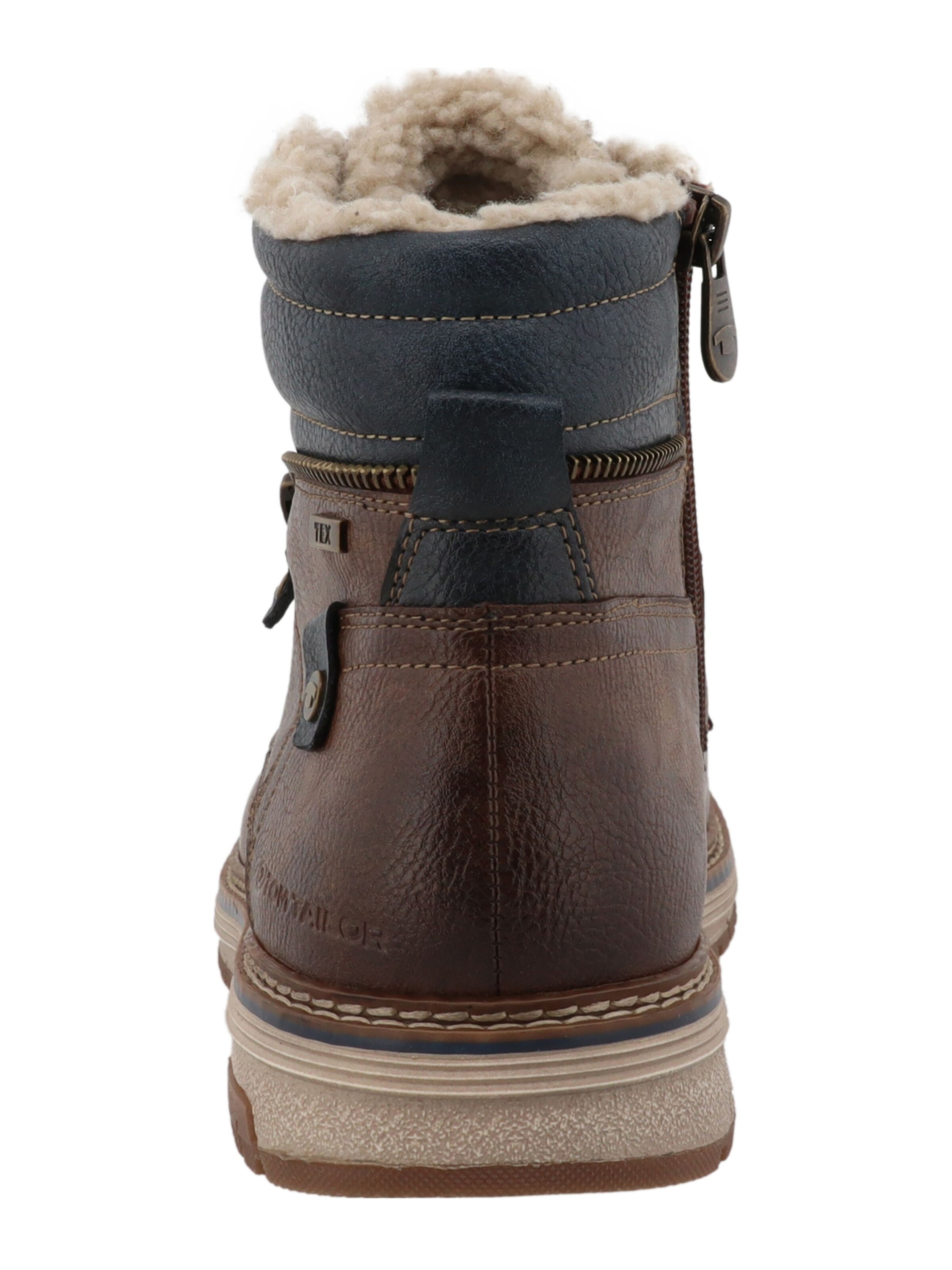 TOM TAILOR Ботинки на шнуровке в Коричневый