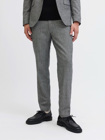 JACK & JONES Slimfit Bandplooibroek 'MARTIN' in Grijs: voorkant