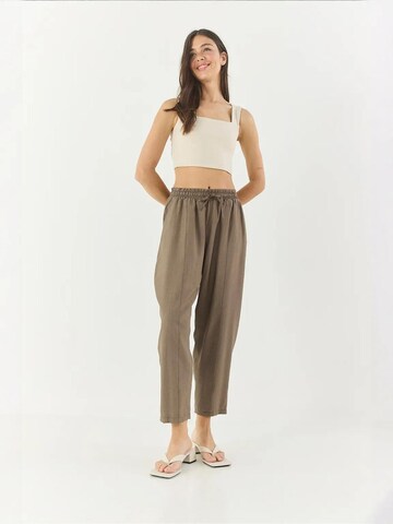 Wide Leg Pantalon Bianco Lucci en marron