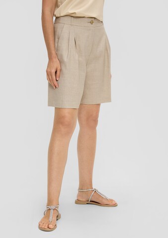 s.Oliver BLACK LABEL Wide Leg Hose in Beige