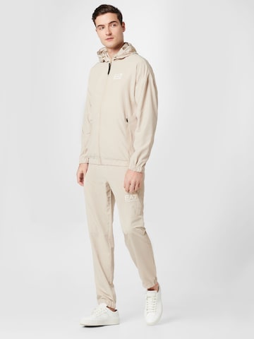 EA7 Emporio Armani Tracksuit in Beige: front