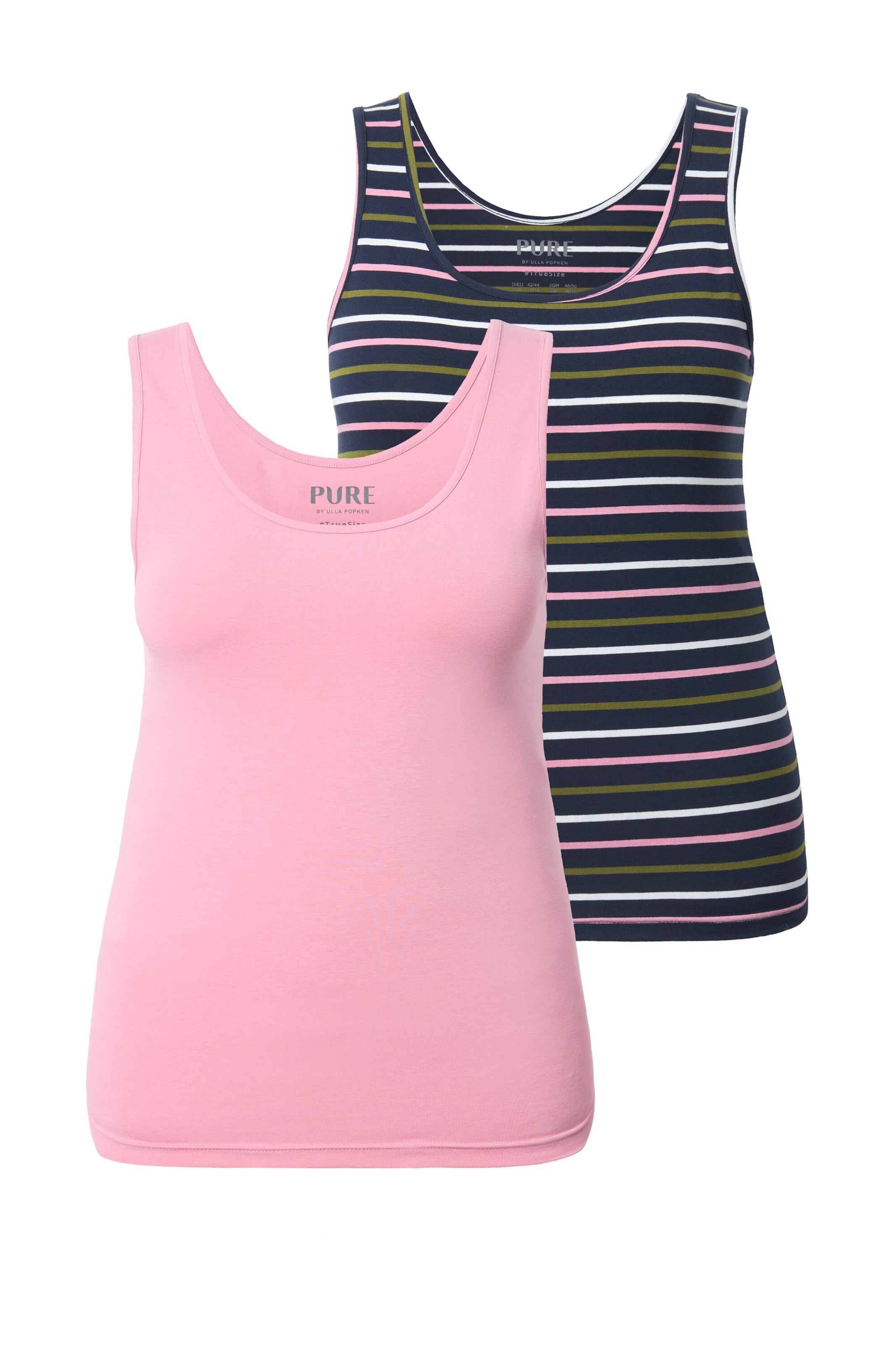 Ulla Popken Onderhemd in Blauw: voorkant