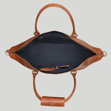 Buckle & Seam Reisetasche 'Linwood' in Braun