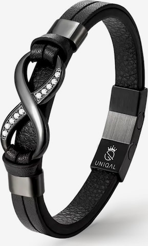 UNIQAL Armband 'INFINITY' in Zwart: voorkant