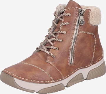 Bottines à lacets Rieker en marron : devant