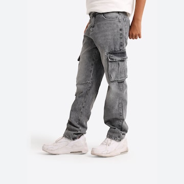 Solang Regular Hose Denim-Cargo-Hose mit Cargotaschen in Blau