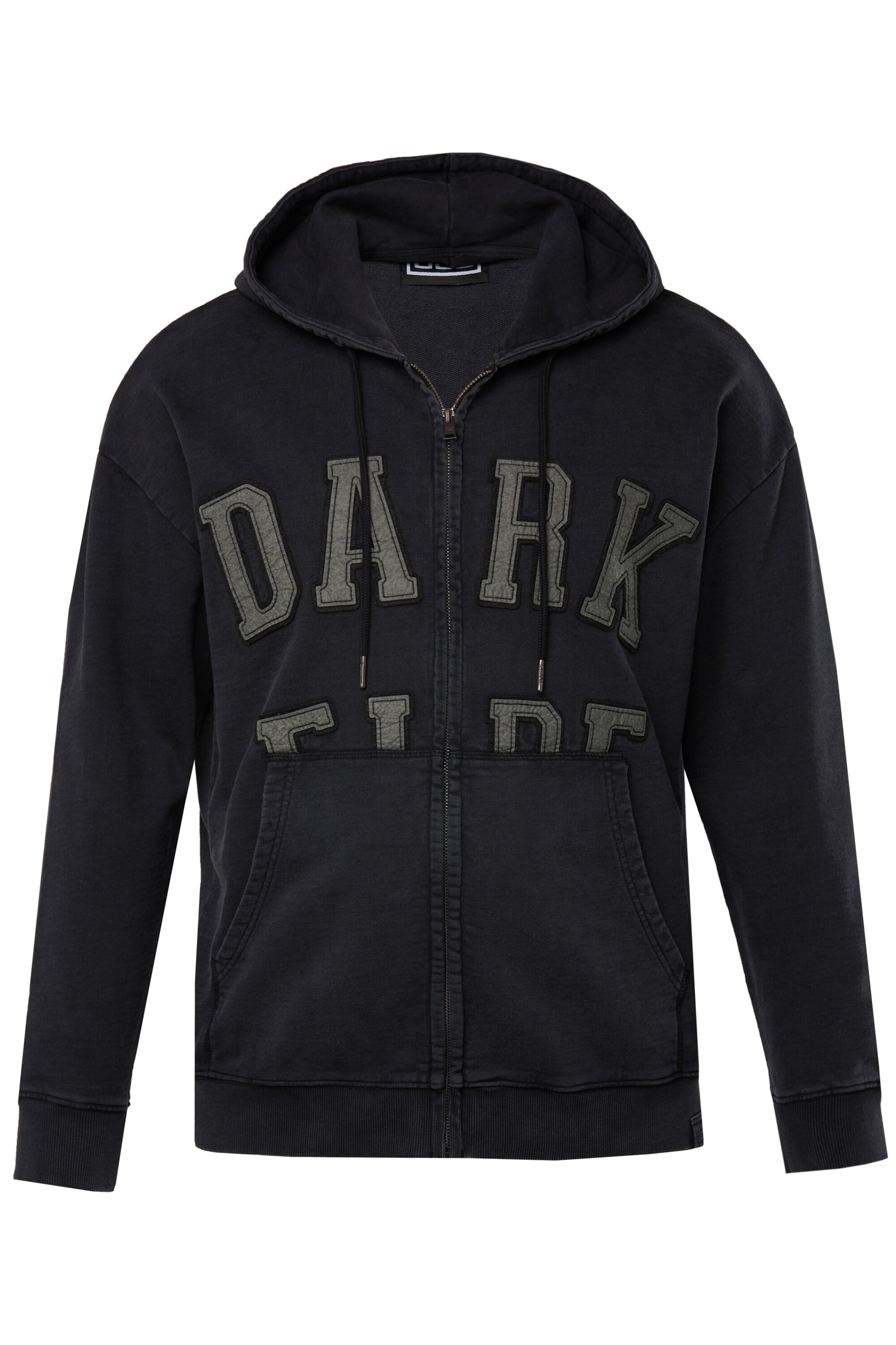 STHUGE Sweatvest in Zwart: voorkant