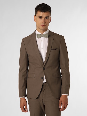 Finshley & Harding Slim fit Suit Jacket ' Oakland ' in Brown: front