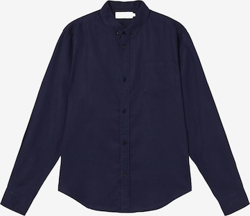 Thinking MU Comfort fit Button Up Shirt ' Hemp Ant' in Blue: front