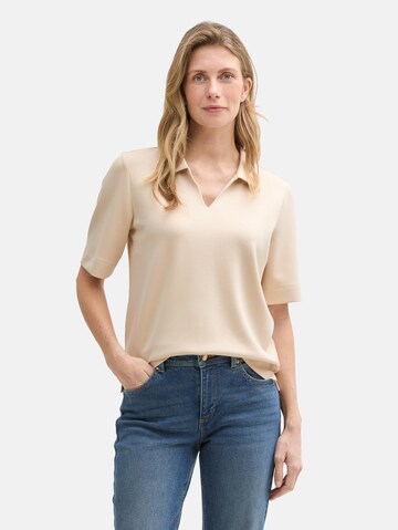 TOM TAILOR Shirt in Beige: voorkant