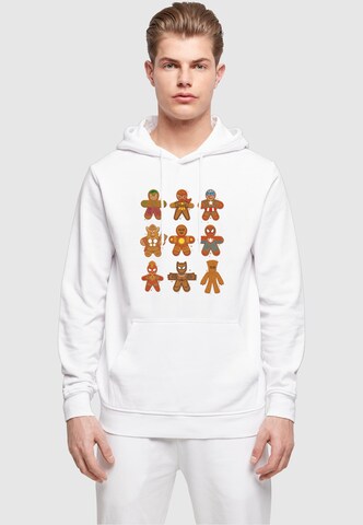 ABSOLUTE CULT Sweatshirt 'Marvel Universe - Christmas Gingerbread Avengers' in Weiß: Vorderseite