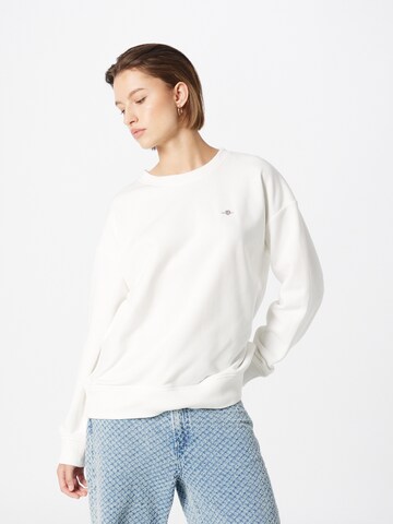 GANT Sweatshirt in Wit: voorkant