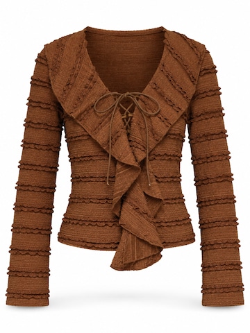 Ombre Blouse in Bruin: voorkant