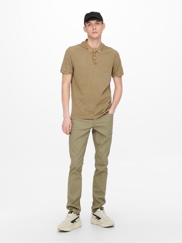 Only & Sons Poloshirt 'Travis' in Grün