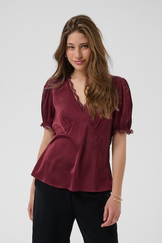 Cream - Camisa 'Almina' em vermelho: frente