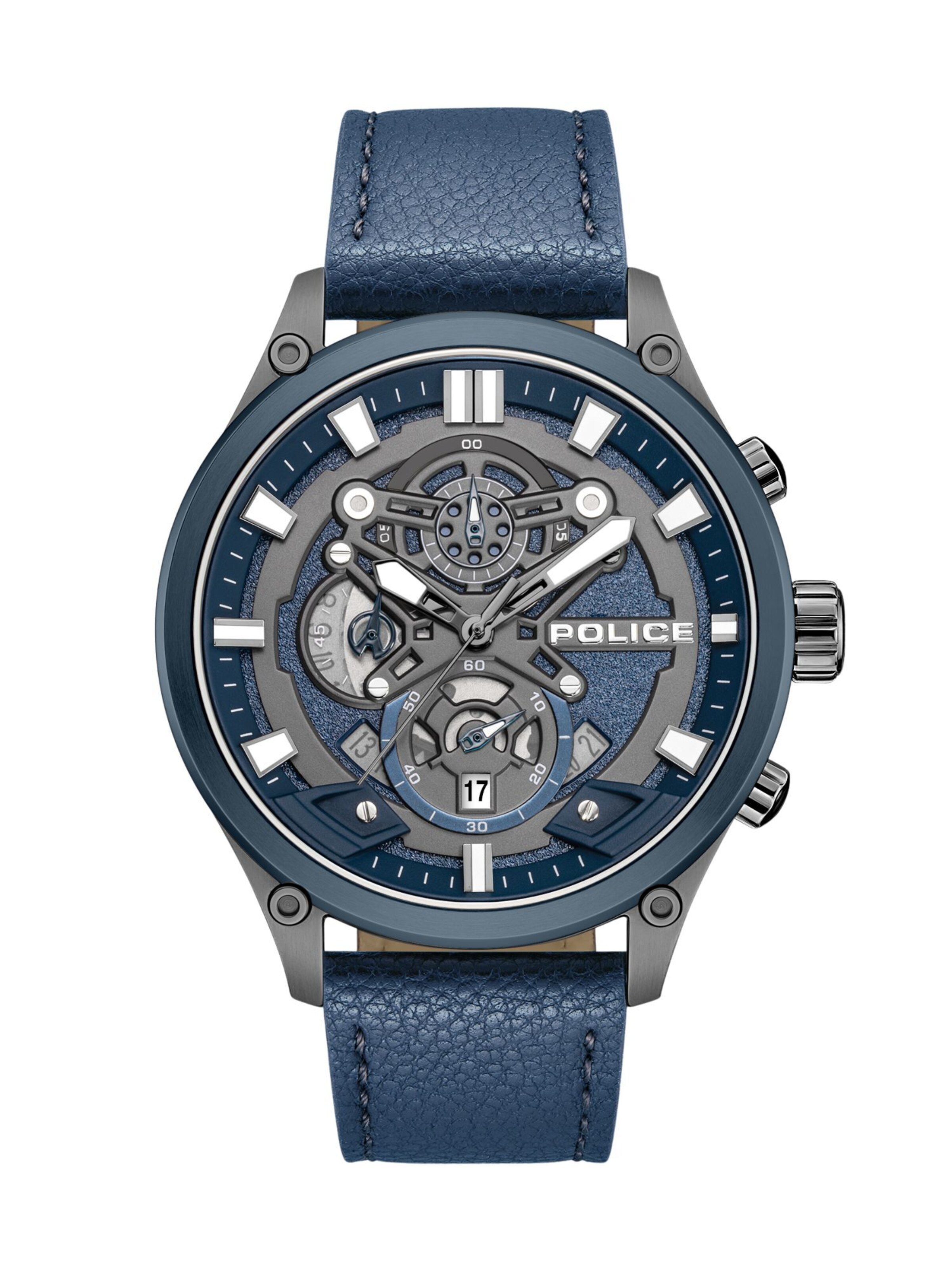 POLICE Analog watch 'Wadden' in Blue: front