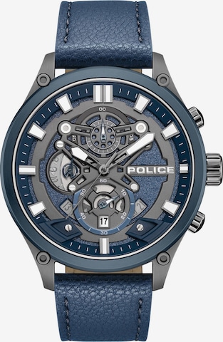 POLICE Analoguhr 'Wadden' in Blau: Vorderseite