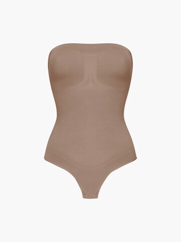 Body modelant 'Trägerloser Bodysuit Sculpting Shapewear mit String' cfab (formerly creamy fabrics) en marron