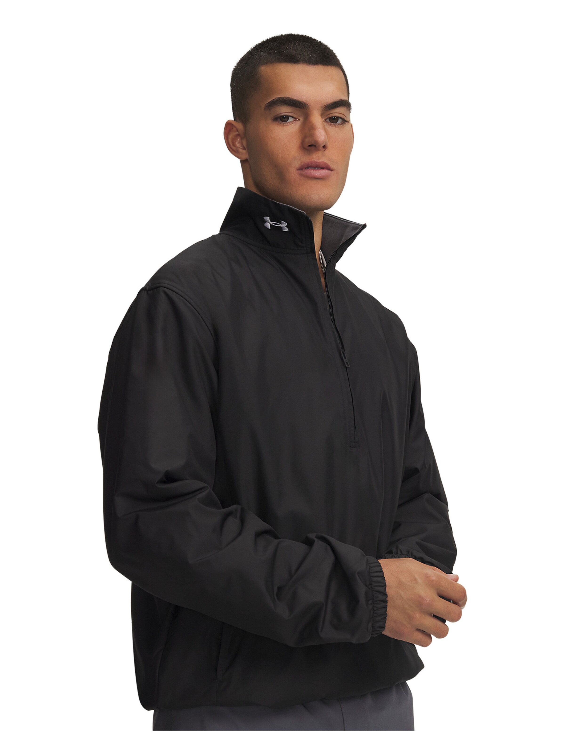 UNDER ARMOUR Sportsweatshirt in Zwart: voorkant