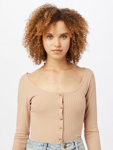 Shirtbody 'CATY' Femme Luxe en marron : devant