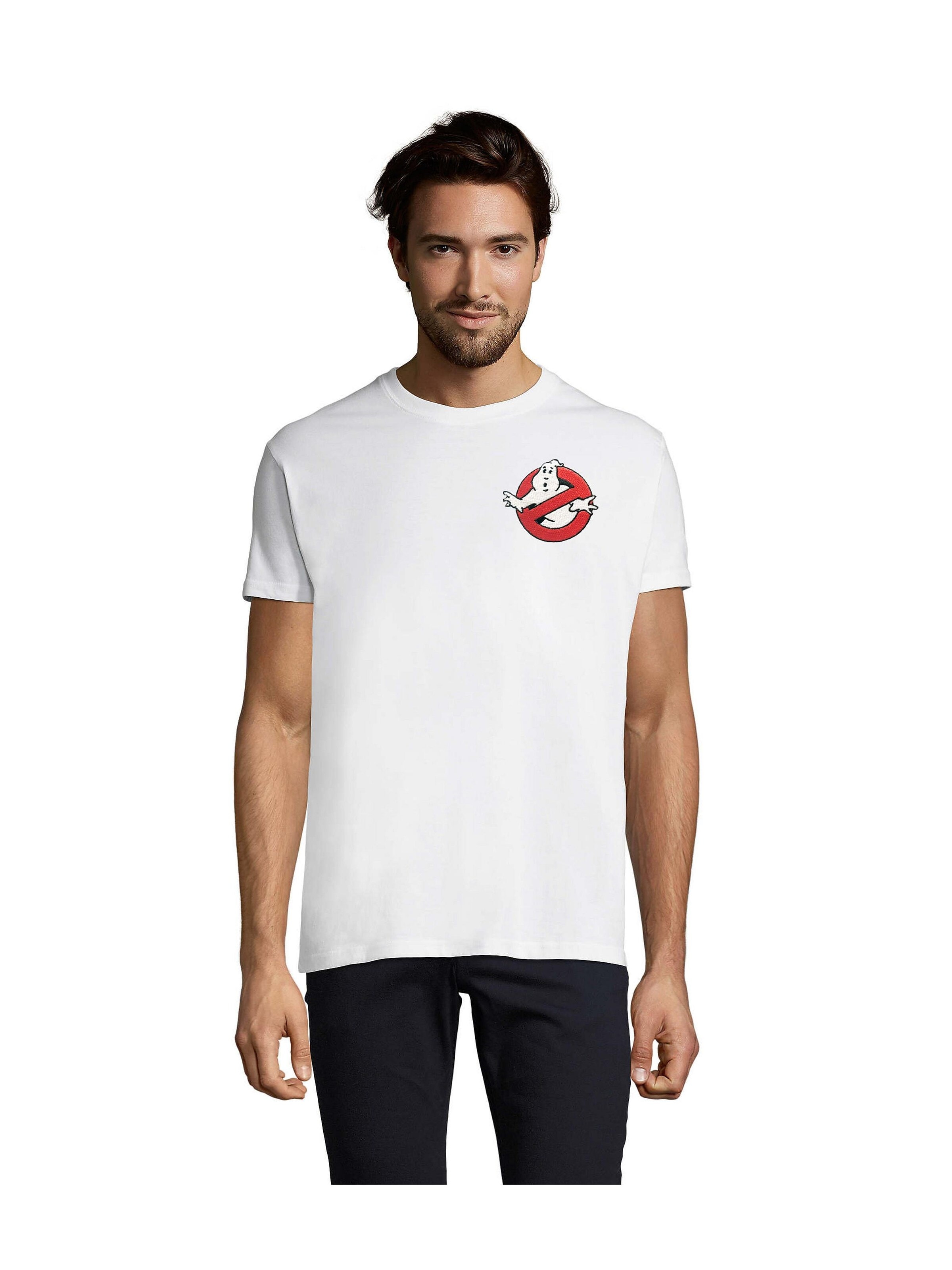 Blondie & Brownie Shirt 'GhostbustersPatch'‌‌‌ in Weiß: Vorderseite