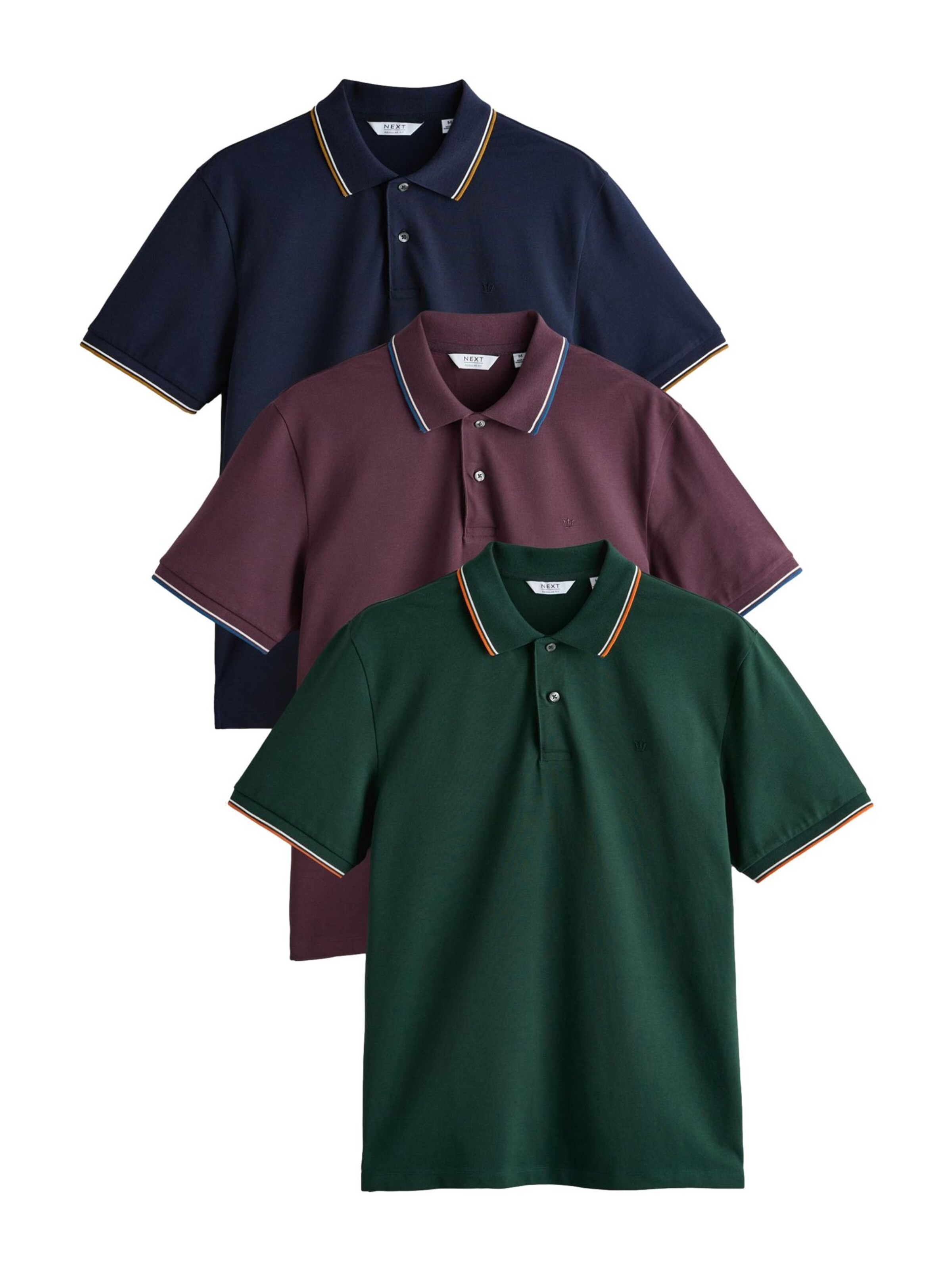 Next Poloshirt in Mischfarben: Vorderseite
