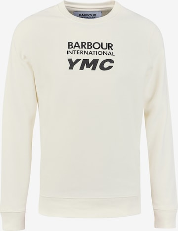 Barbour International Sweater 'Albourne' in White: front