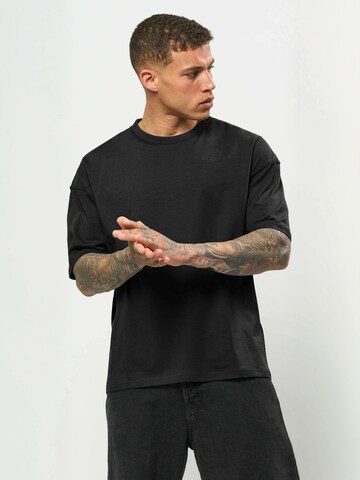 KAPPA Shirt ' Logo Soy ' in Zwart: voorkant