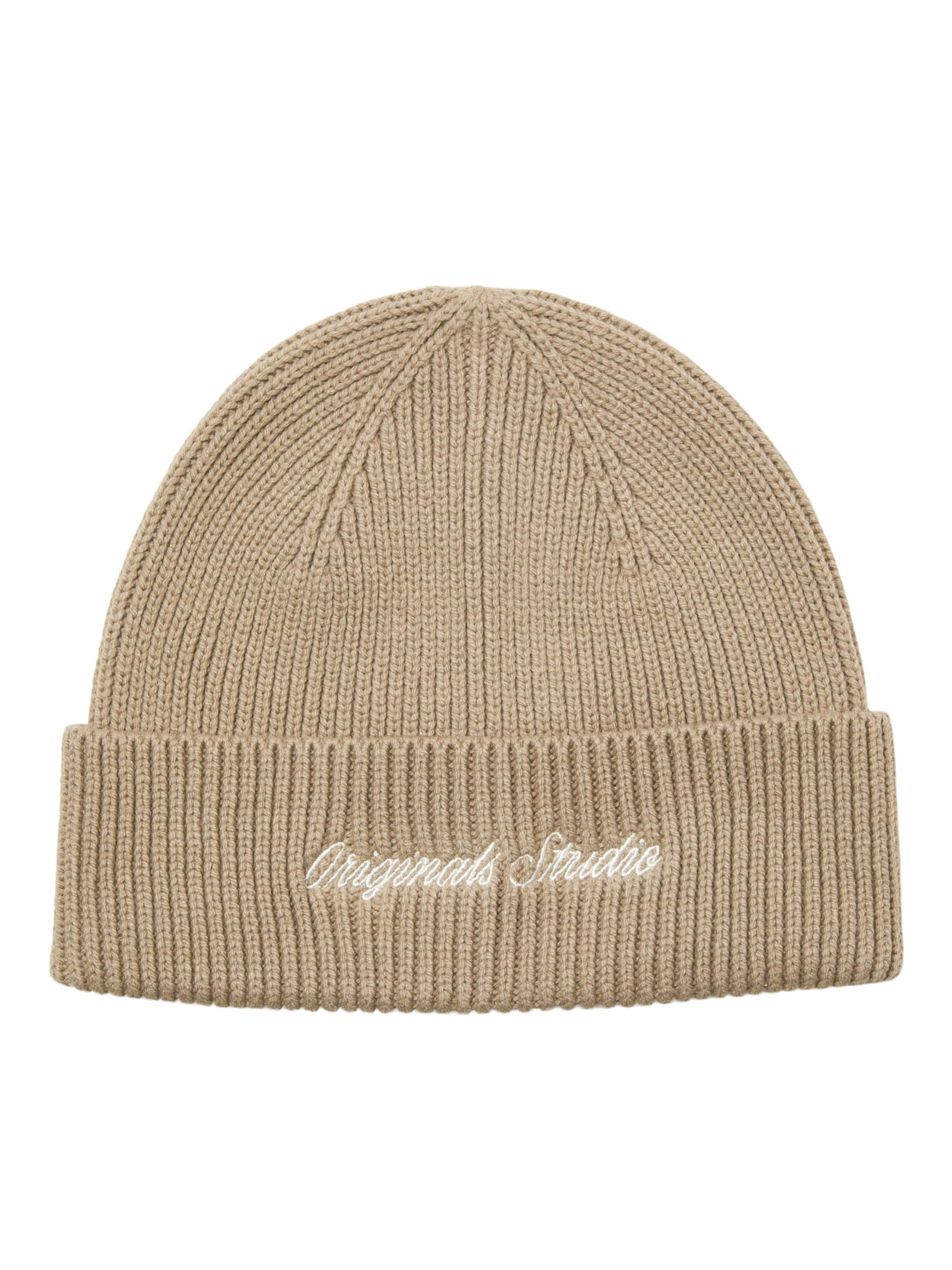 ruda JACK &amp; JONES Megzta kepurė &#x27;JACNORREBRO&#x27;: priekis