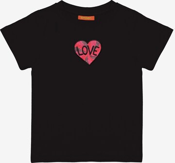 smiler. Shirt in Schwarz: Vorderseite