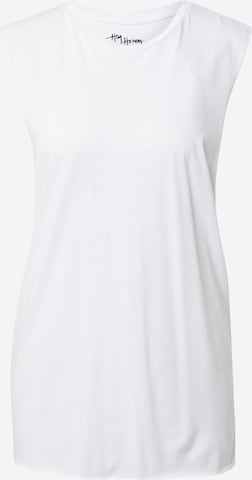 Hey Honey Sports Top in White: front