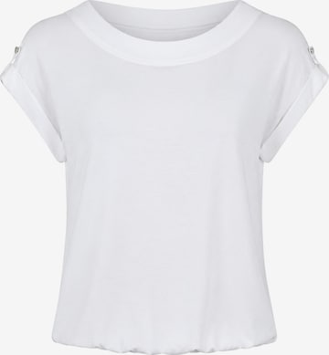 T-shirt 'Blouse - Boat neckline plain' REGINA FASHION en blanc : devant