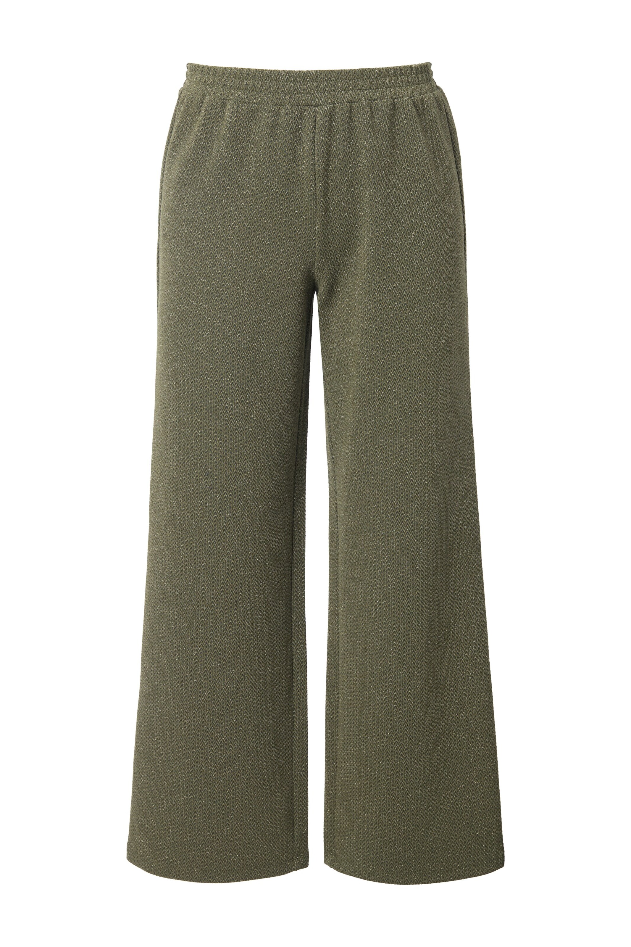 Studio Untold Wide leg Broek in Groen: voorkant