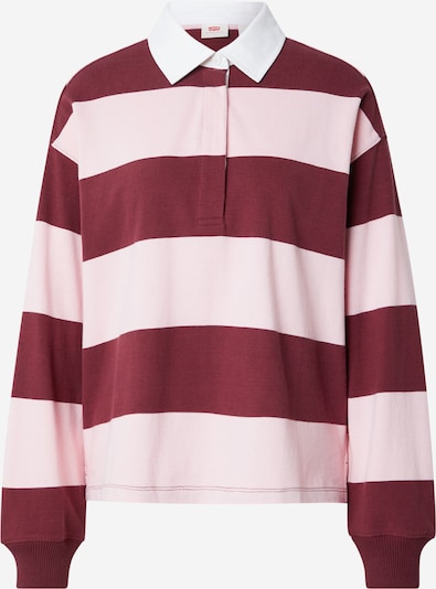 LEVI'S ® Majica 'Reenie Rugby Long Sleeve Tee' u roza / boja vina / bijela, Pregled proizvoda