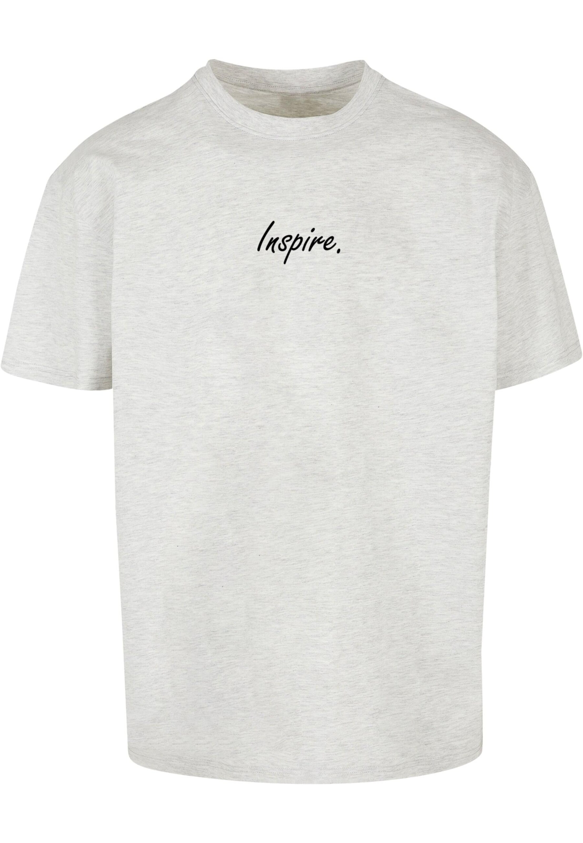 Merchcode T-Shirt 'Inspire' in Grau: Vorderseite