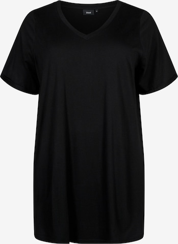 Zizzi Υπερμέγεθες μπλουζάκι σε μαύρο: μπροστά