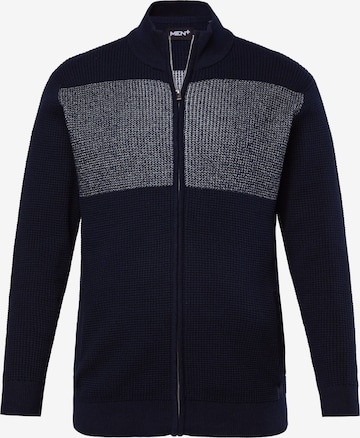 Men Plus Gebreid vest in Blauw: voorkant