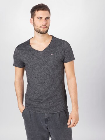 Coupe regular T-Shirt 'Jaspe' Tommy Jeans en gris : devant