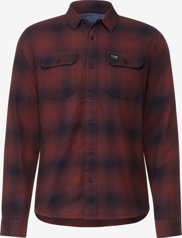 Street One MEN Regular fit Button Up Shirt in Red: front