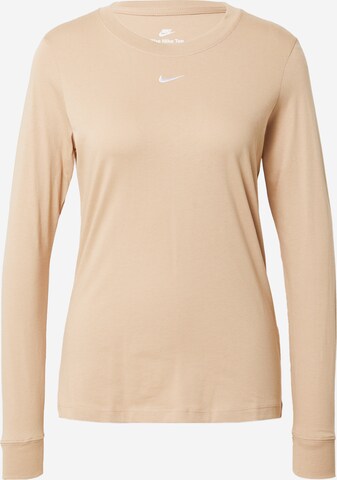 T-shirt Nike Sportswear en beige : devant